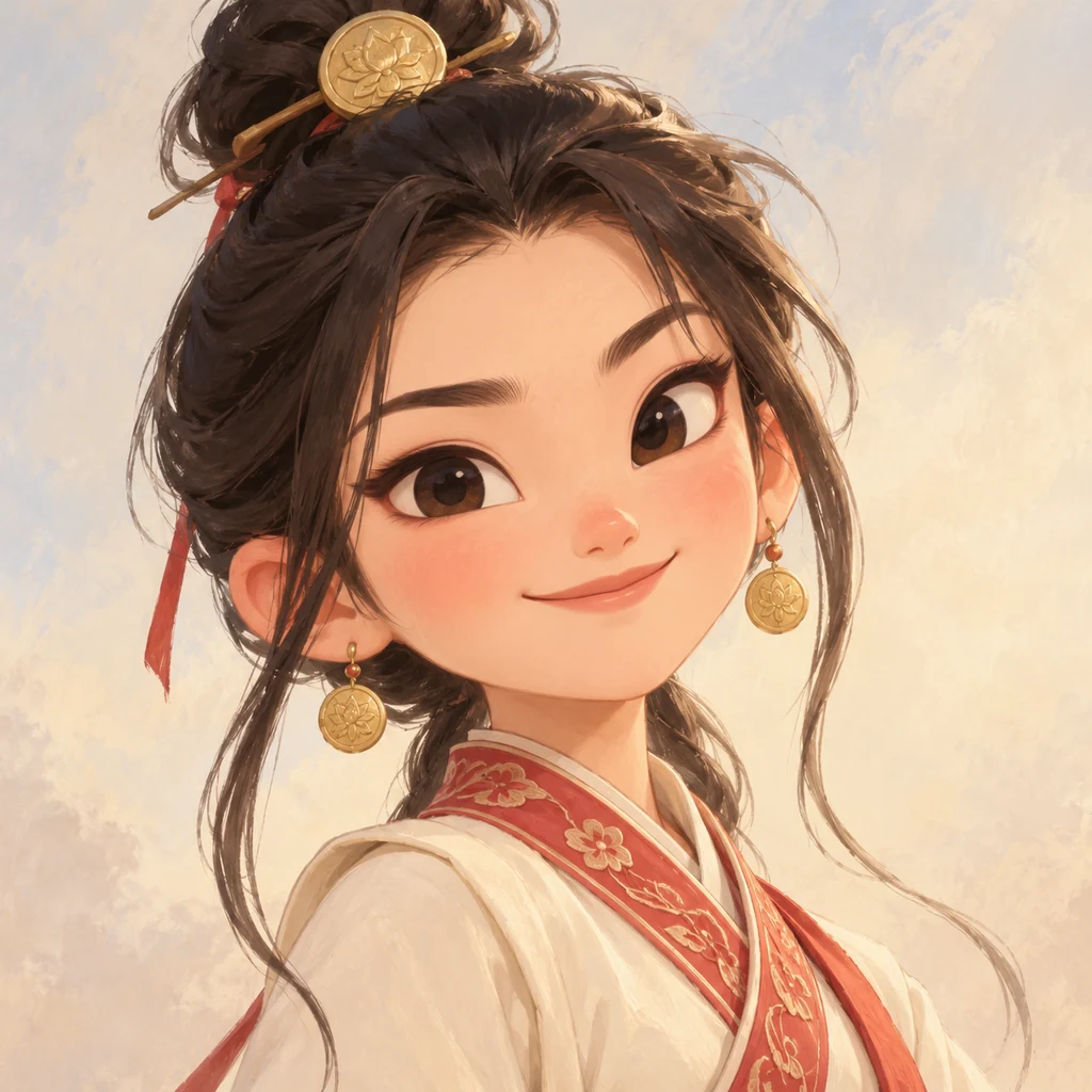 He Xiangu AI 辅助角色插画
