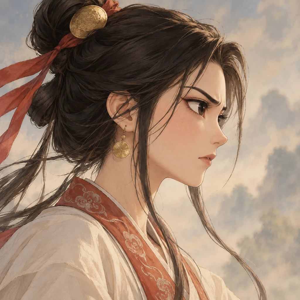 He Xiangu AI 辅助角色插画