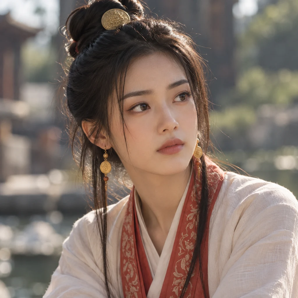 He Xiangu live-action AI portrait
