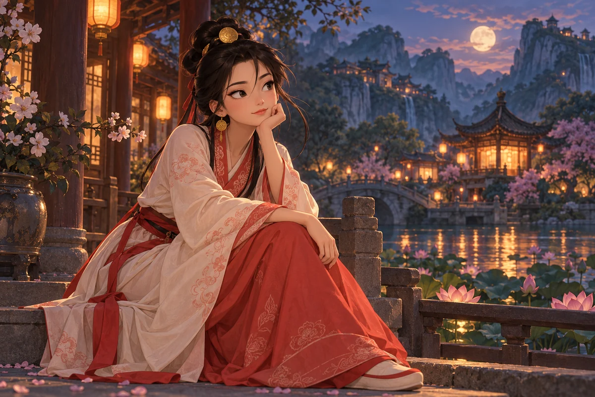 He Xiangu AI 插画