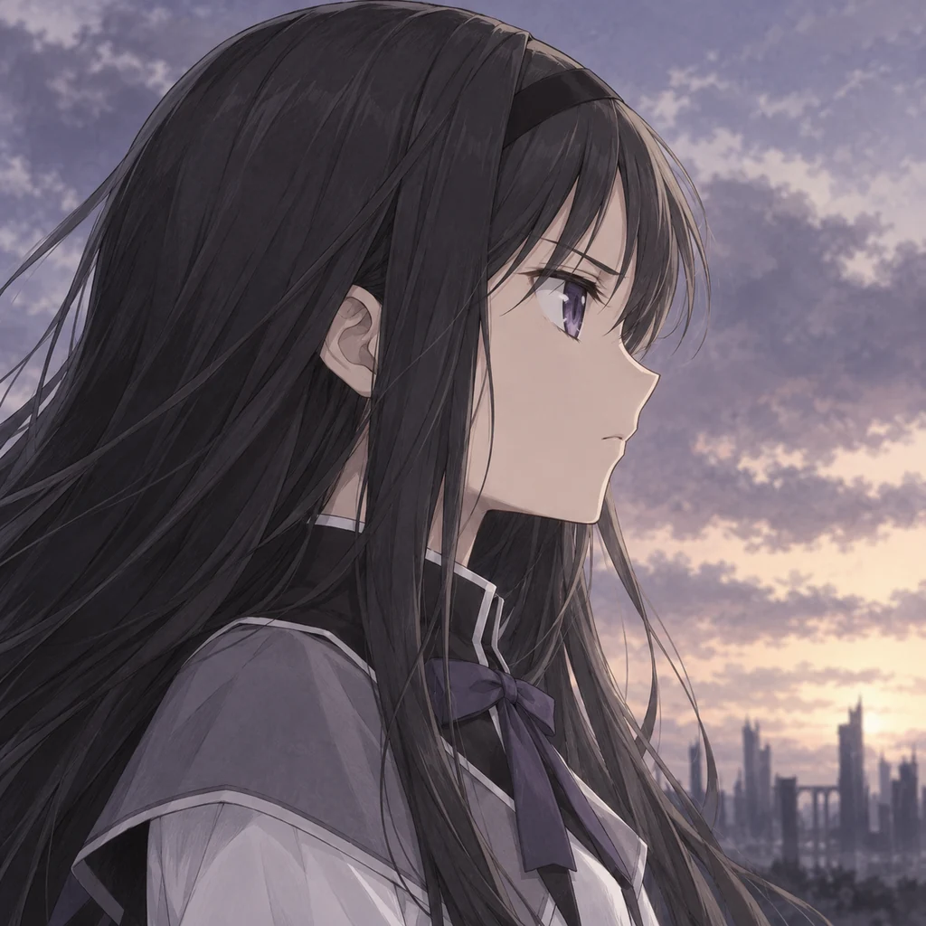 Homura Akemi AI 辅助角色插画