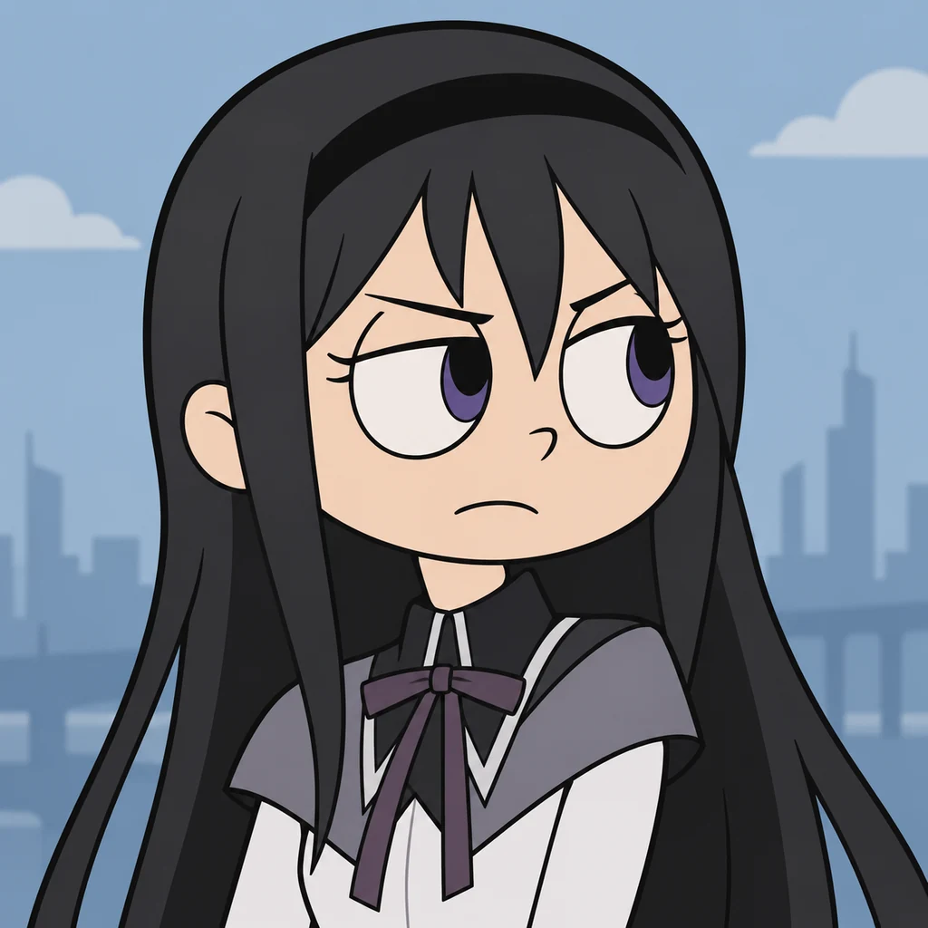Homura Akemi AI 辅助角色插画
