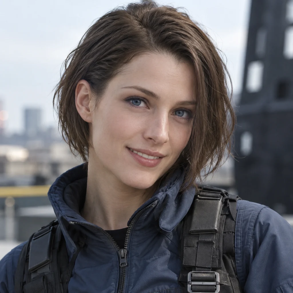 Jill Valentine live-action AI portrait