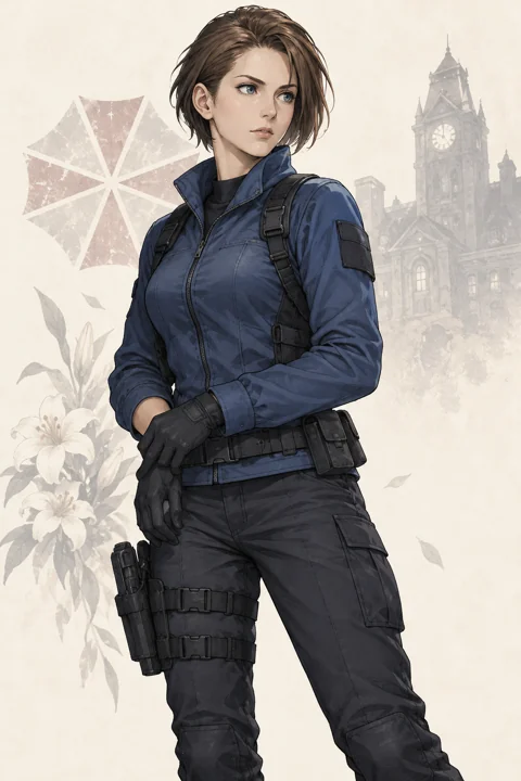 Jill Valentine角色示意插画