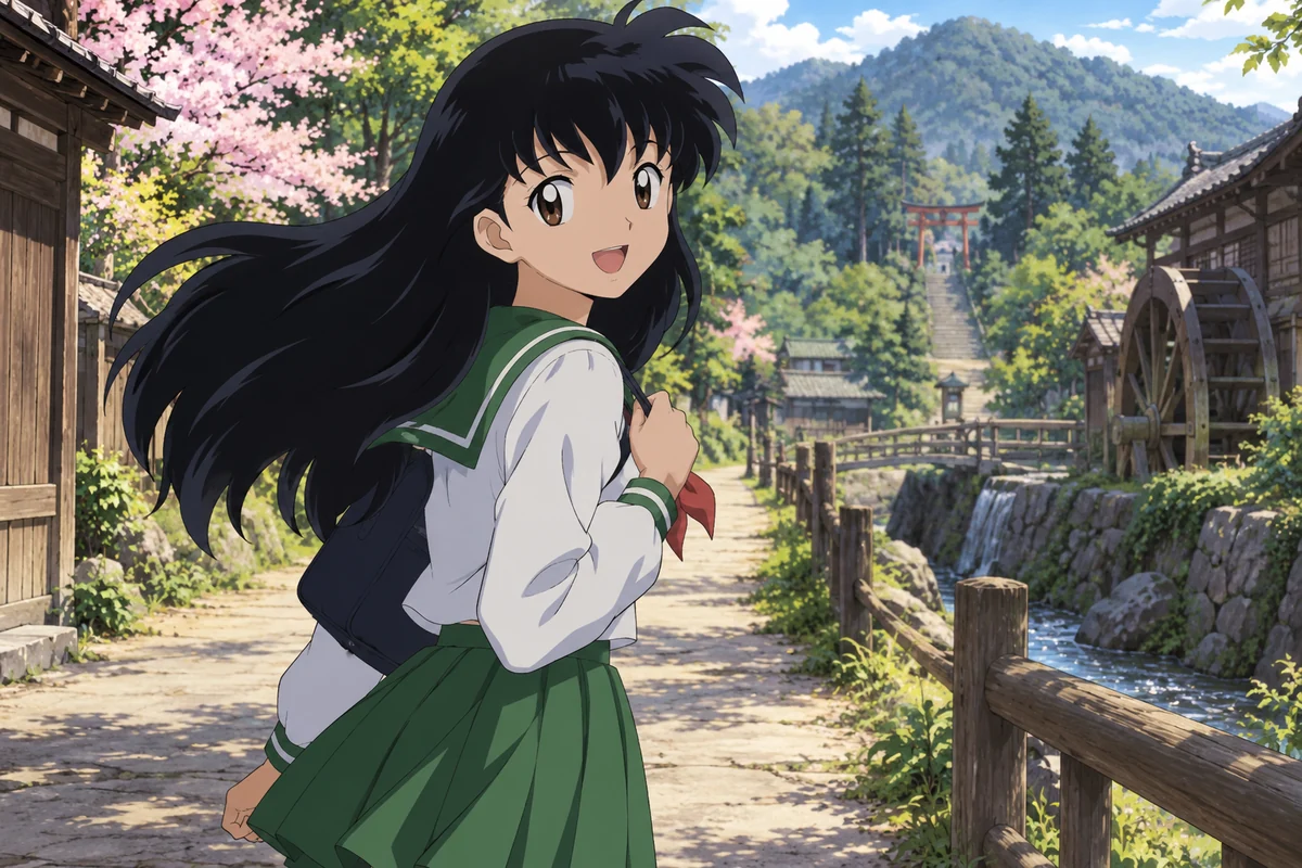 Kagome Higurashi AI 插画