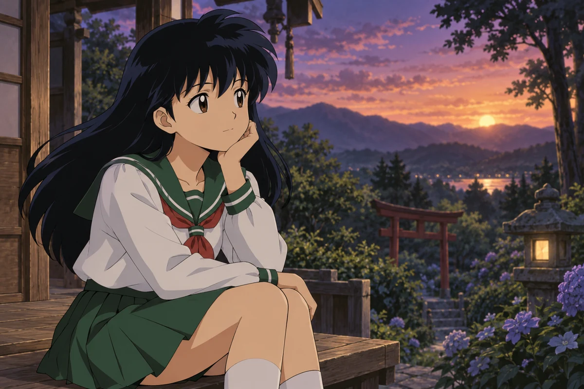 Kagome Higurashi AI 插画
