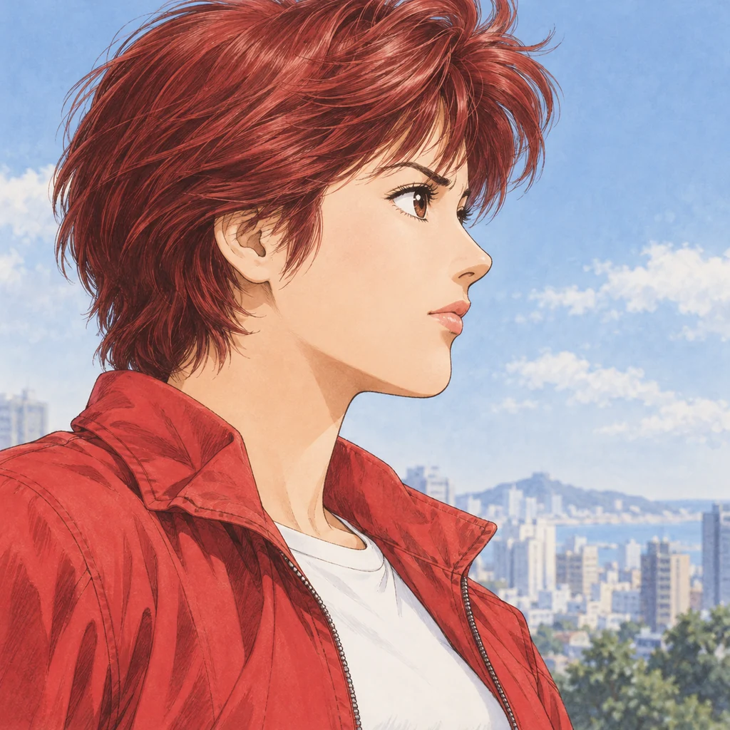 槇村香 AI 辅助角色插画