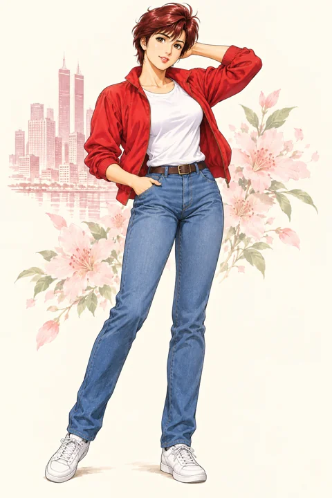 槇村香角色示意插画