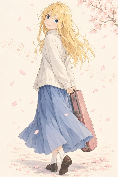 Kaori Miyazono角色示意插画