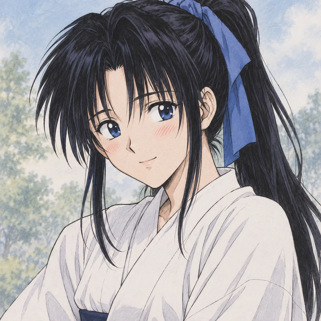 Kaoru Kamiya AI 辅助角色插画