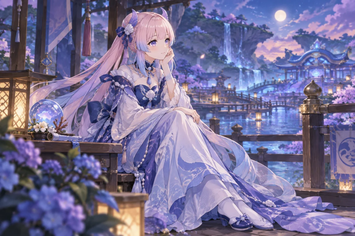 珊瑚宫心海 AI 插画