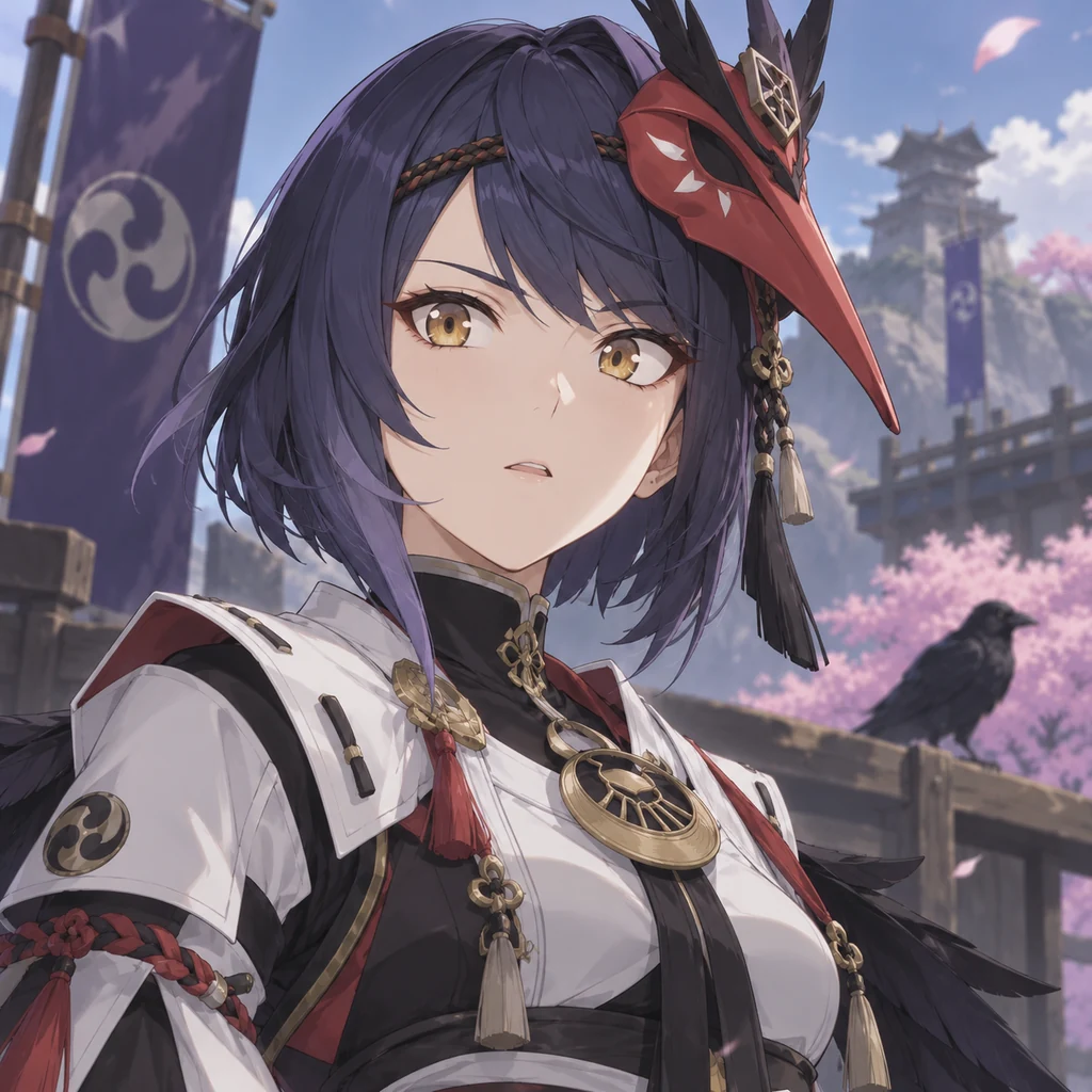 Kujou Sara AI 辅助角色插画
