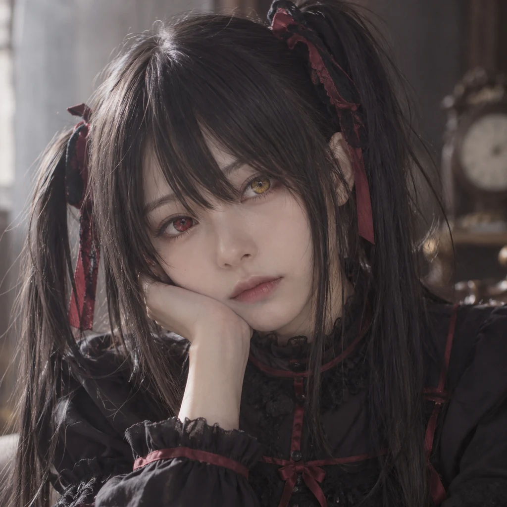 Kurumi Tokisaki live-action AI portrait