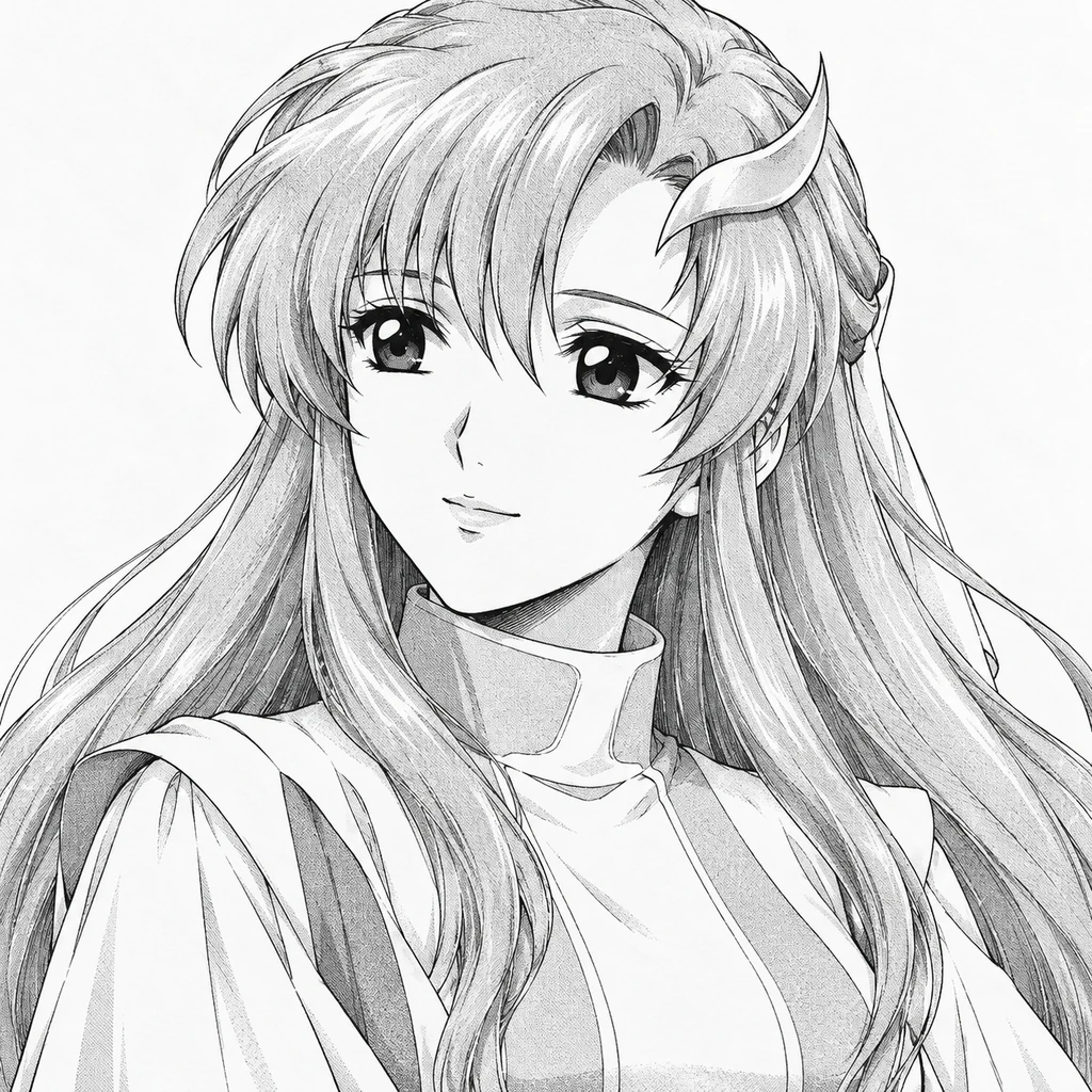 Lacus Clyne AI 辅助角色插画