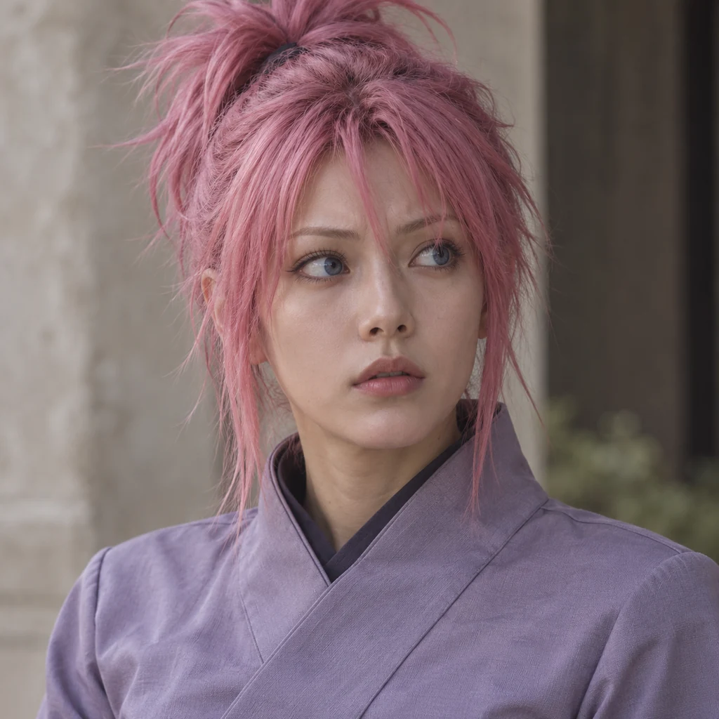 Machi Komacine live-action AI portrait