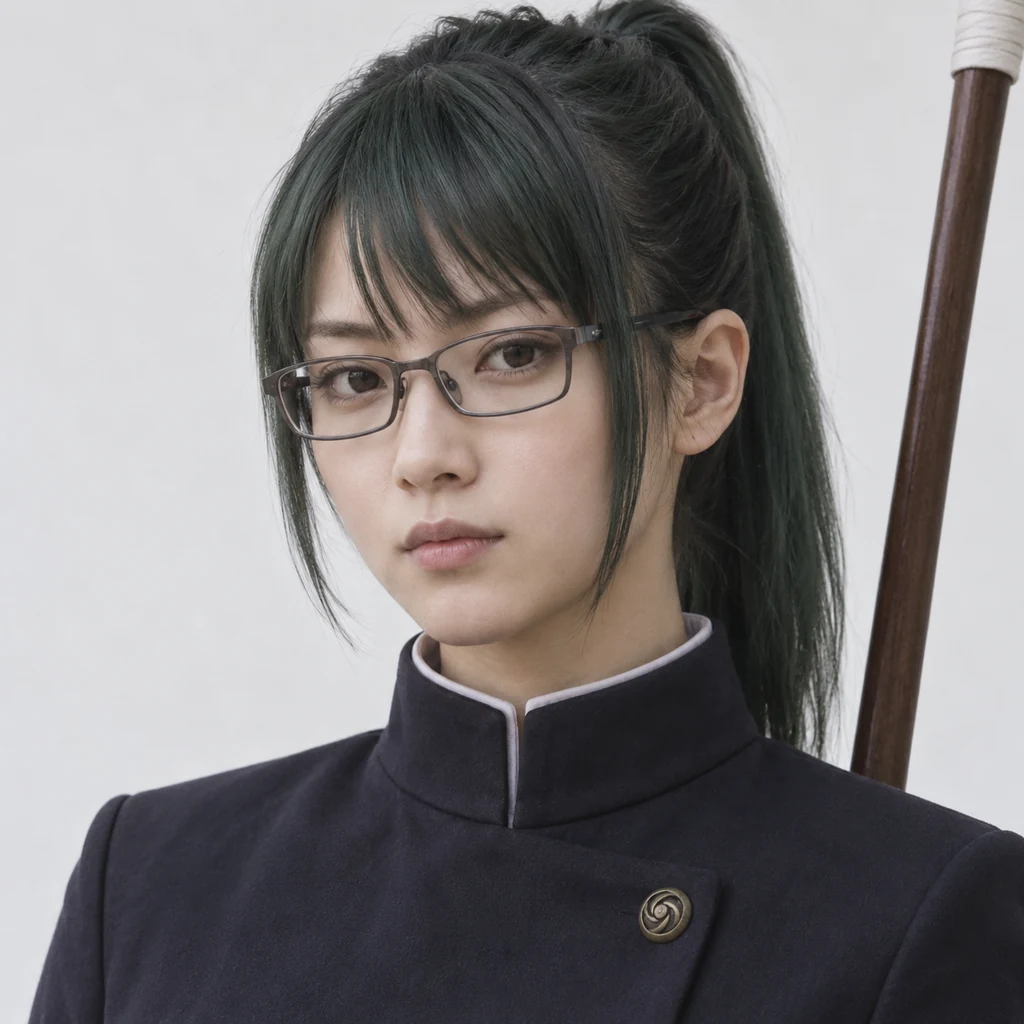 Maki Zenin live-action AI portrait