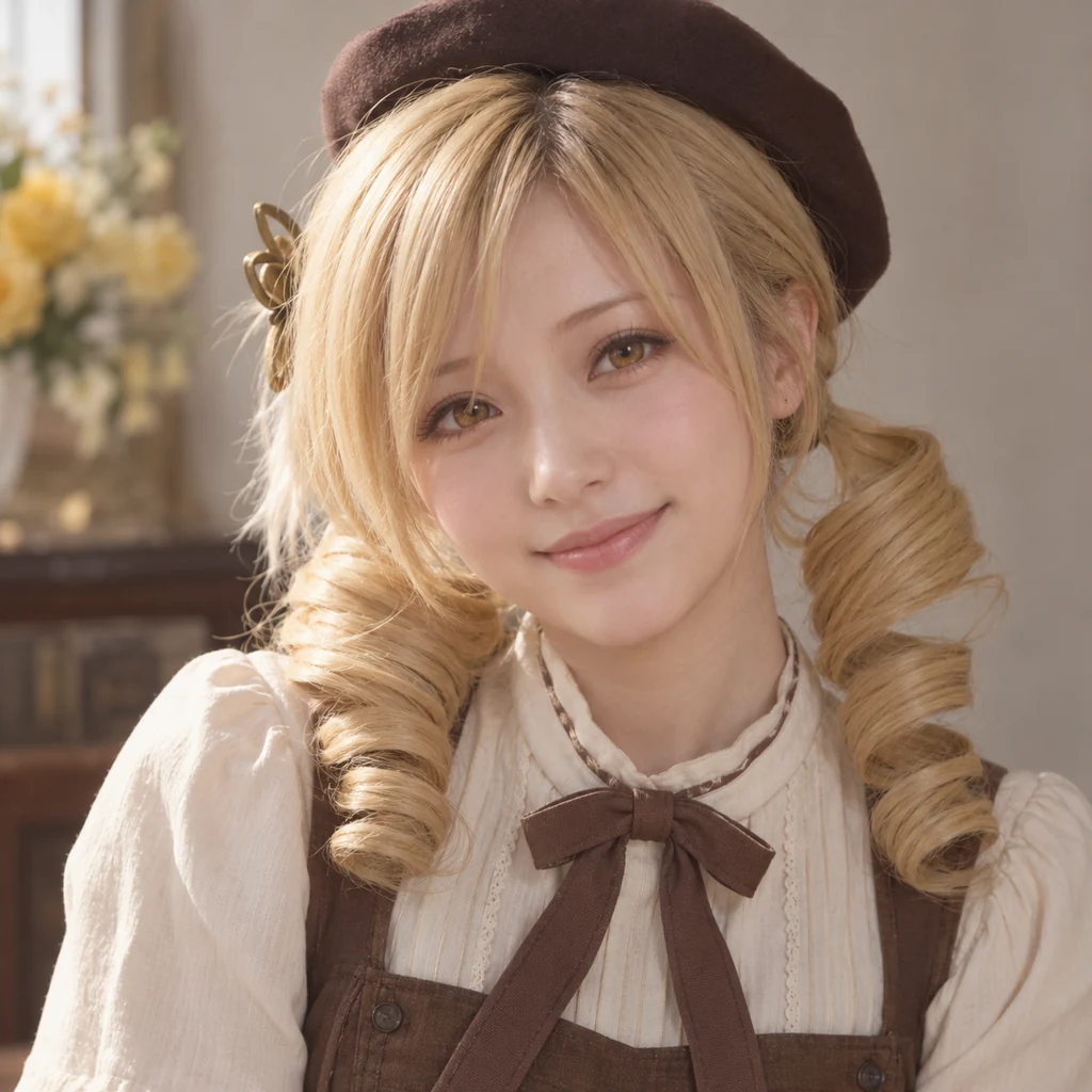 Mami Tomoe live-action AI portrait