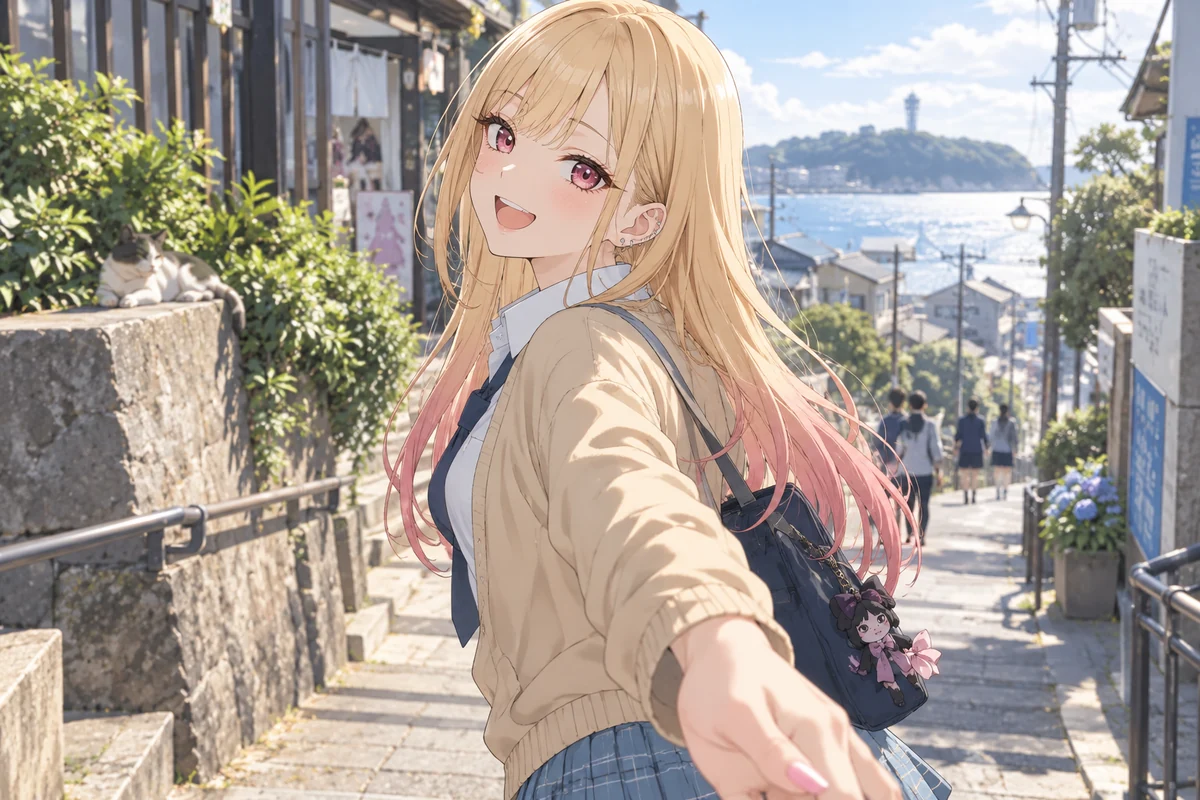 喜多川海梦 AI 插画
