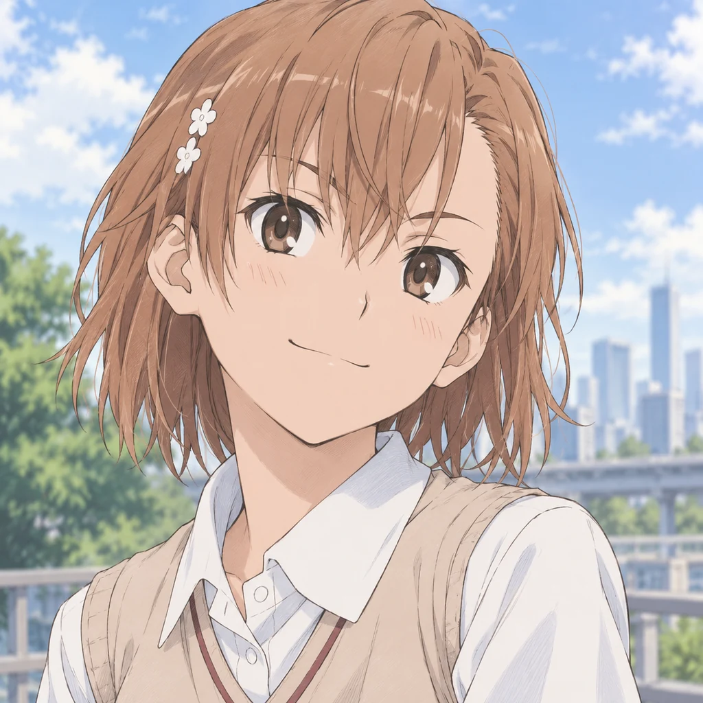 Mikoto Misaka AI 辅助角色插画