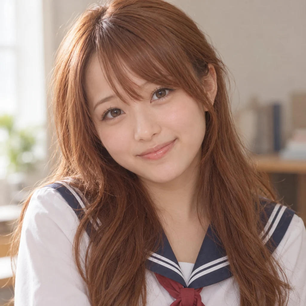 朝比奈みくるの実写風AIポートレート