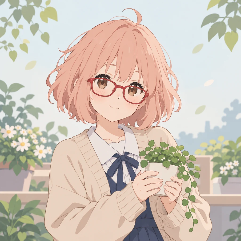 栗山未来 AI 辅助角色插画