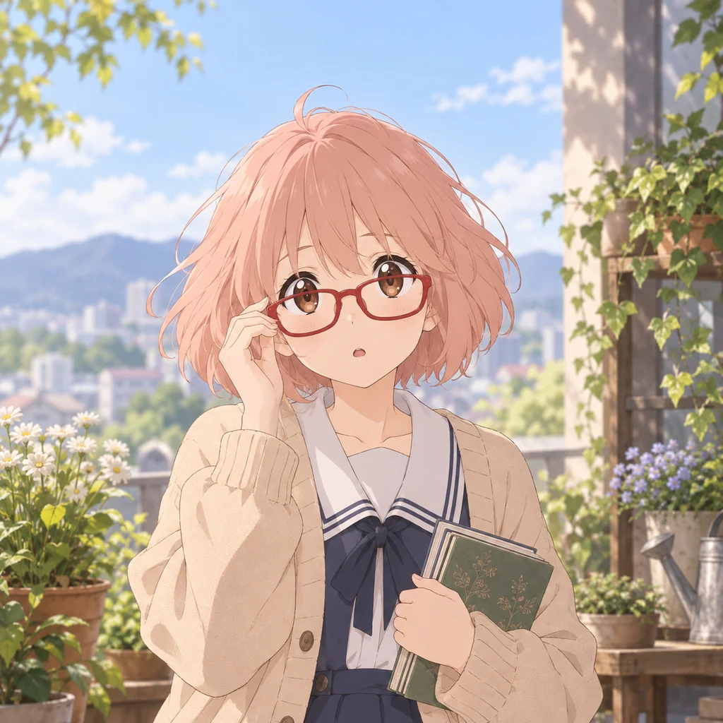 栗山未来 AI 辅助角色插画