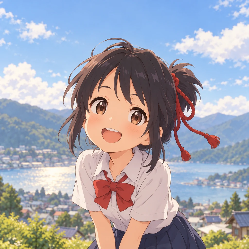 宮水三葉 AI 辅助角色插画