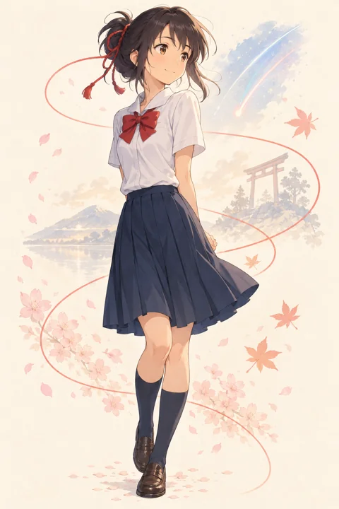 宮水三葉角色示意插画