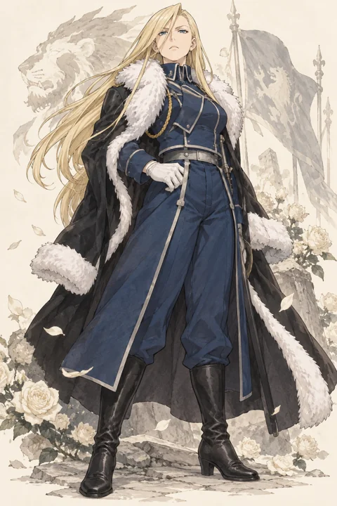 Olivier Mira Armstrong角色示意插画