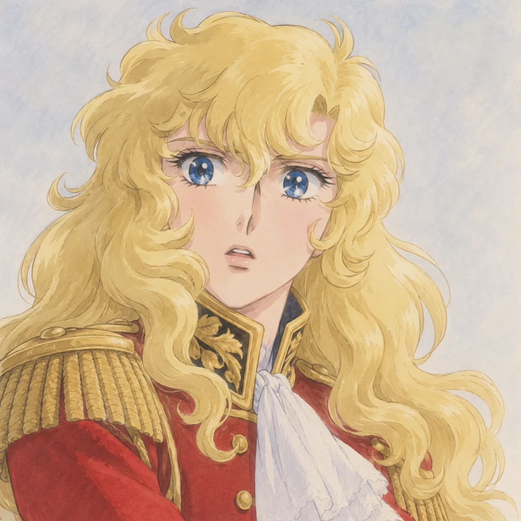 Oscar François de Jarjayes AI 辅助角色插画