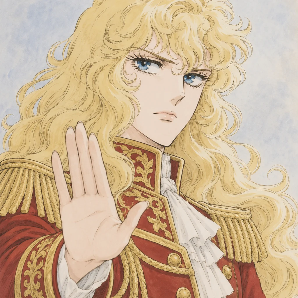 Oscar François de Jarjayes AI 辅助角色插画