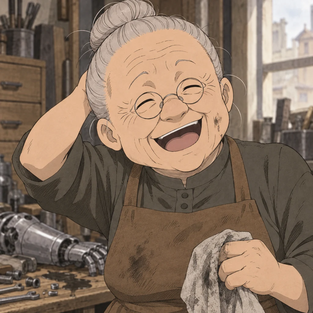 Pinako Rockbell AI 辅助角色插画