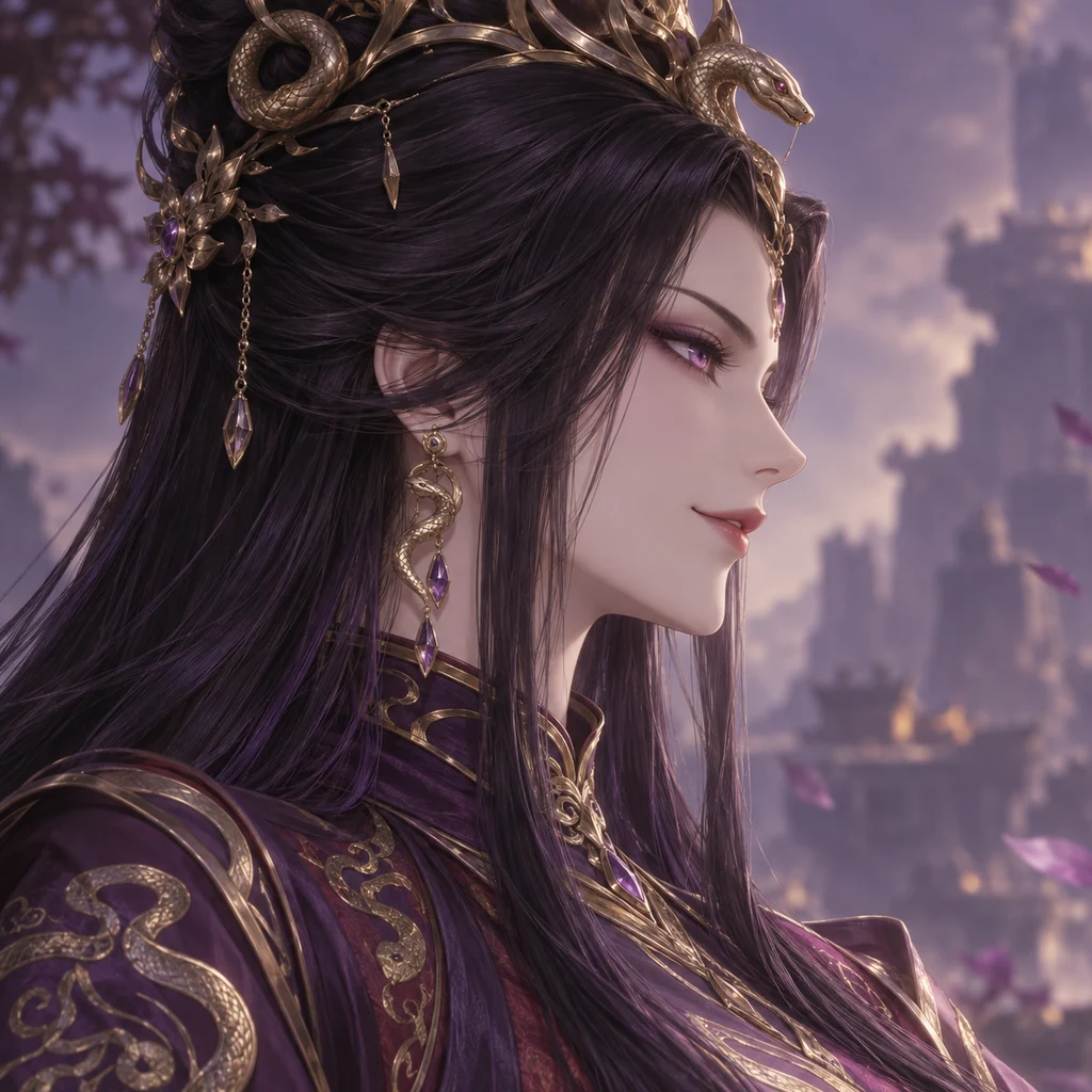Queen Medusa AI 辅助角色插画