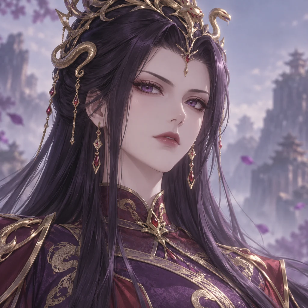 Queen Medusa AI 辅助角色插画