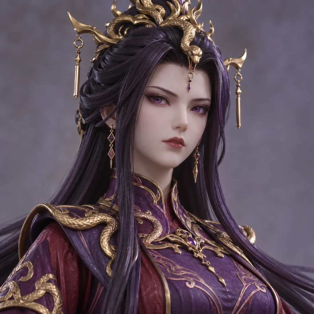 Queen Medusa AI 辅助角色插画