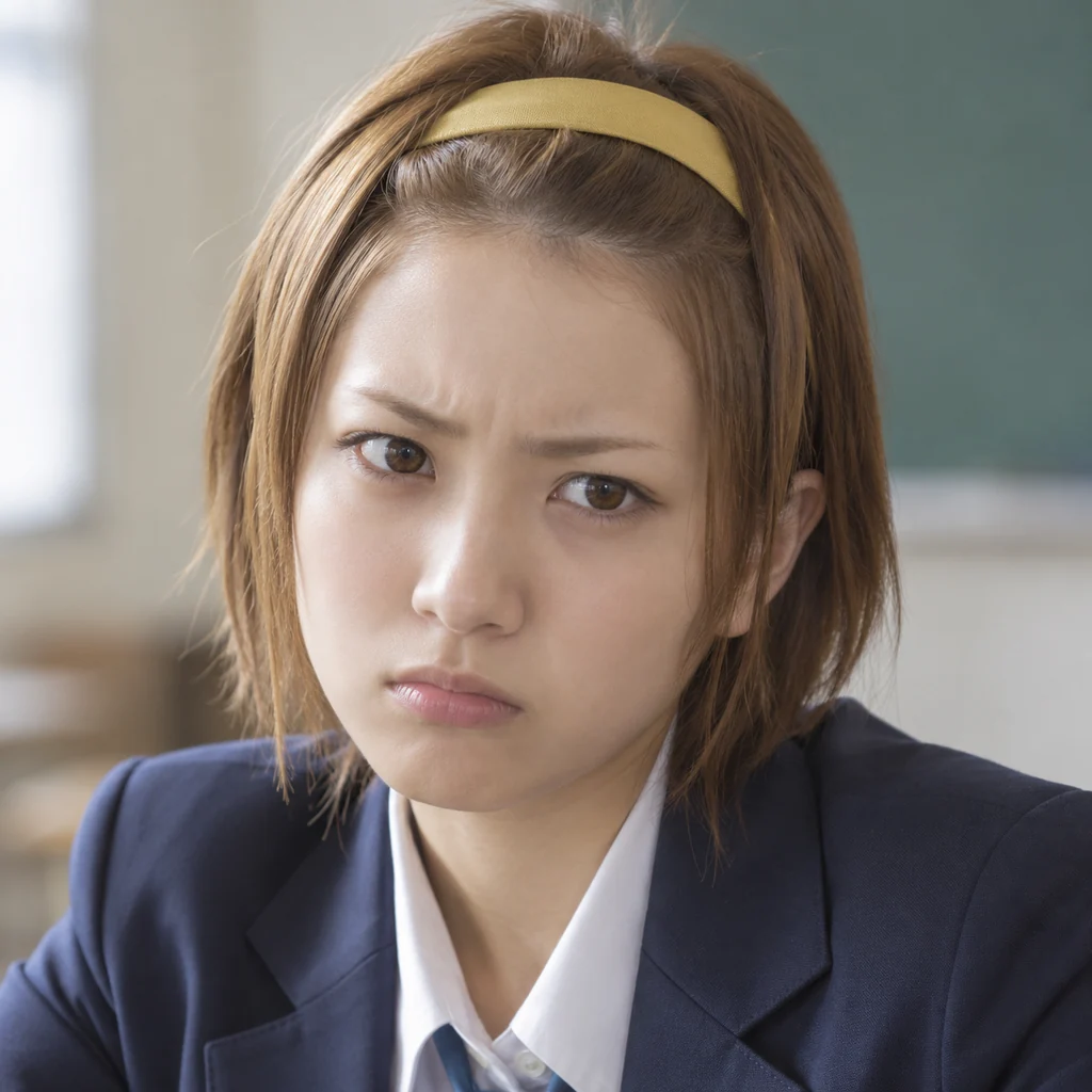 Ritsu Tainaka live-action AI portrait