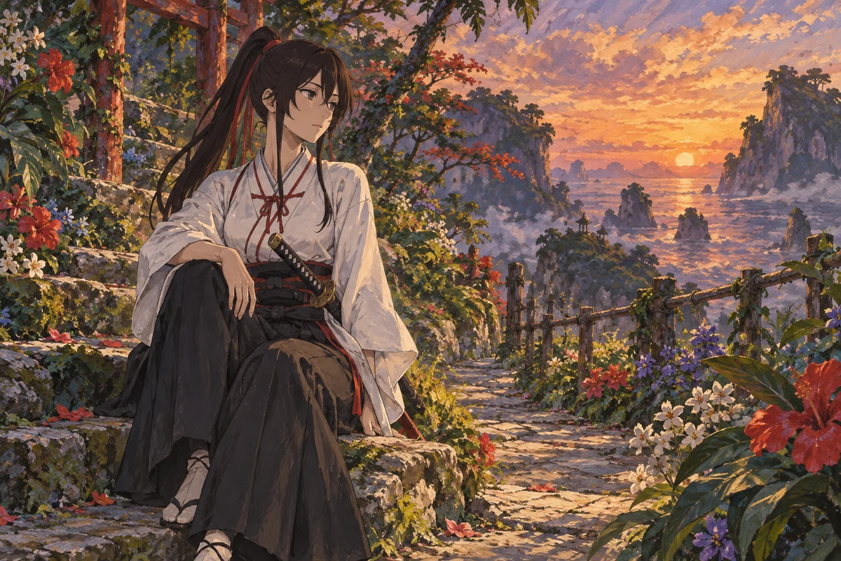 Yamada Asaemon Sagiri AI 插画