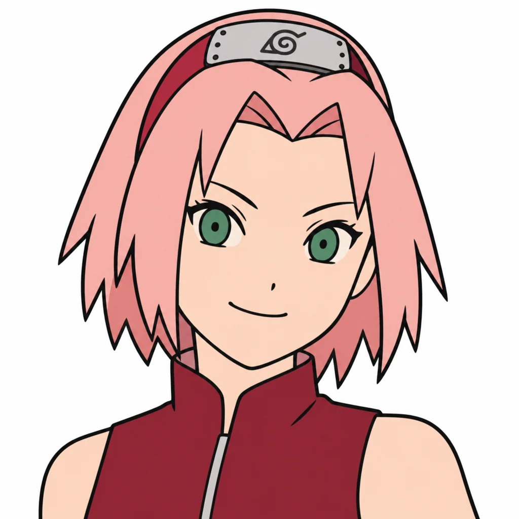 Sakura Haruno AI 辅助角色插画