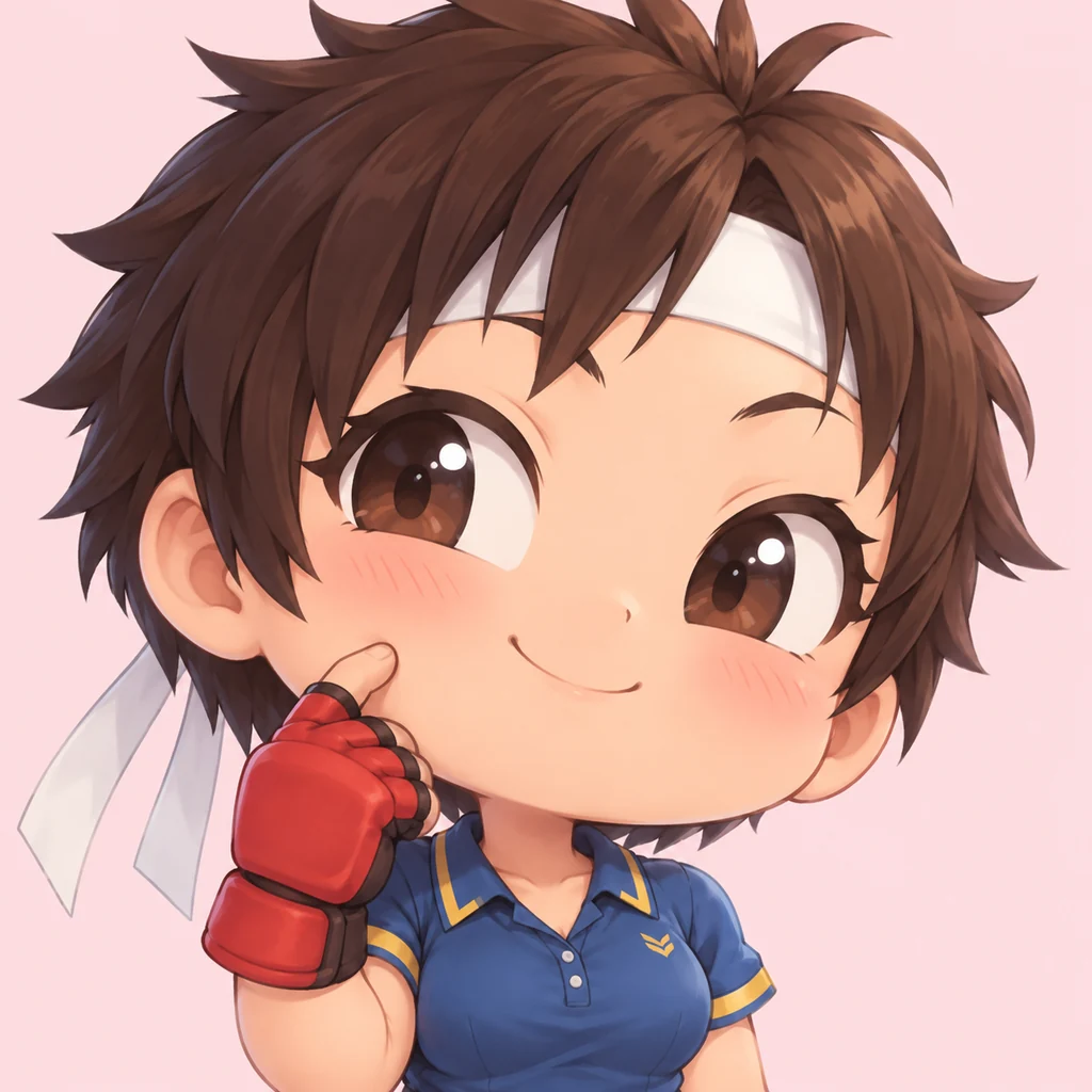 Sakura Kasugano AI 辅助角色插画