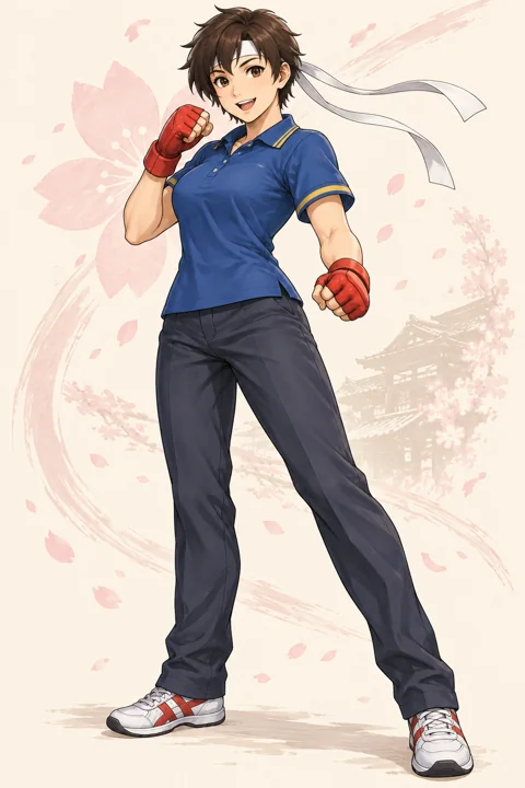 Sakura Kasugano角色示意插画