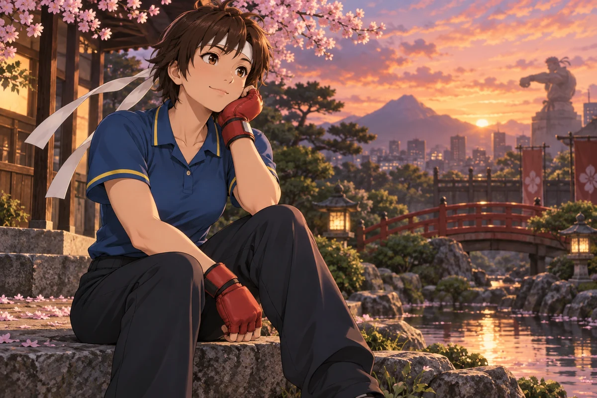 Sakura Kasugano AI 插画