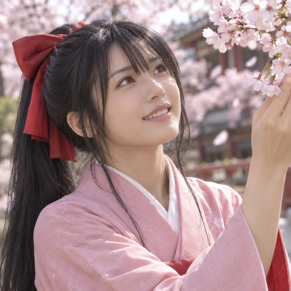 真宮寺さくらの実写風AIポートレート