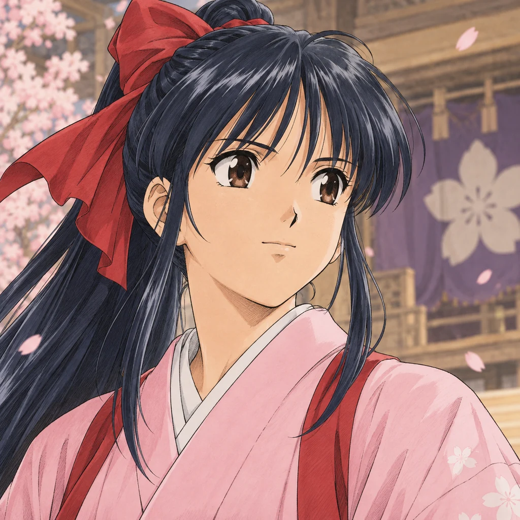 真宮寺さくら AI 辅助角色插画