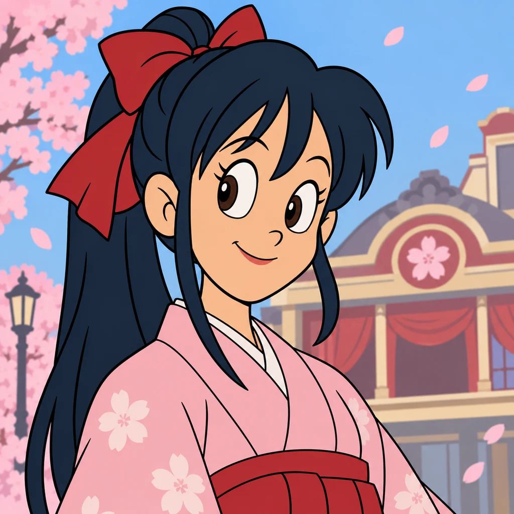 真宮寺さくら AI 辅助角色插画