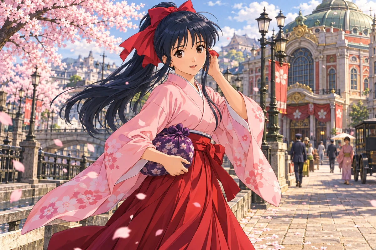真宮寺さくら AI 插画