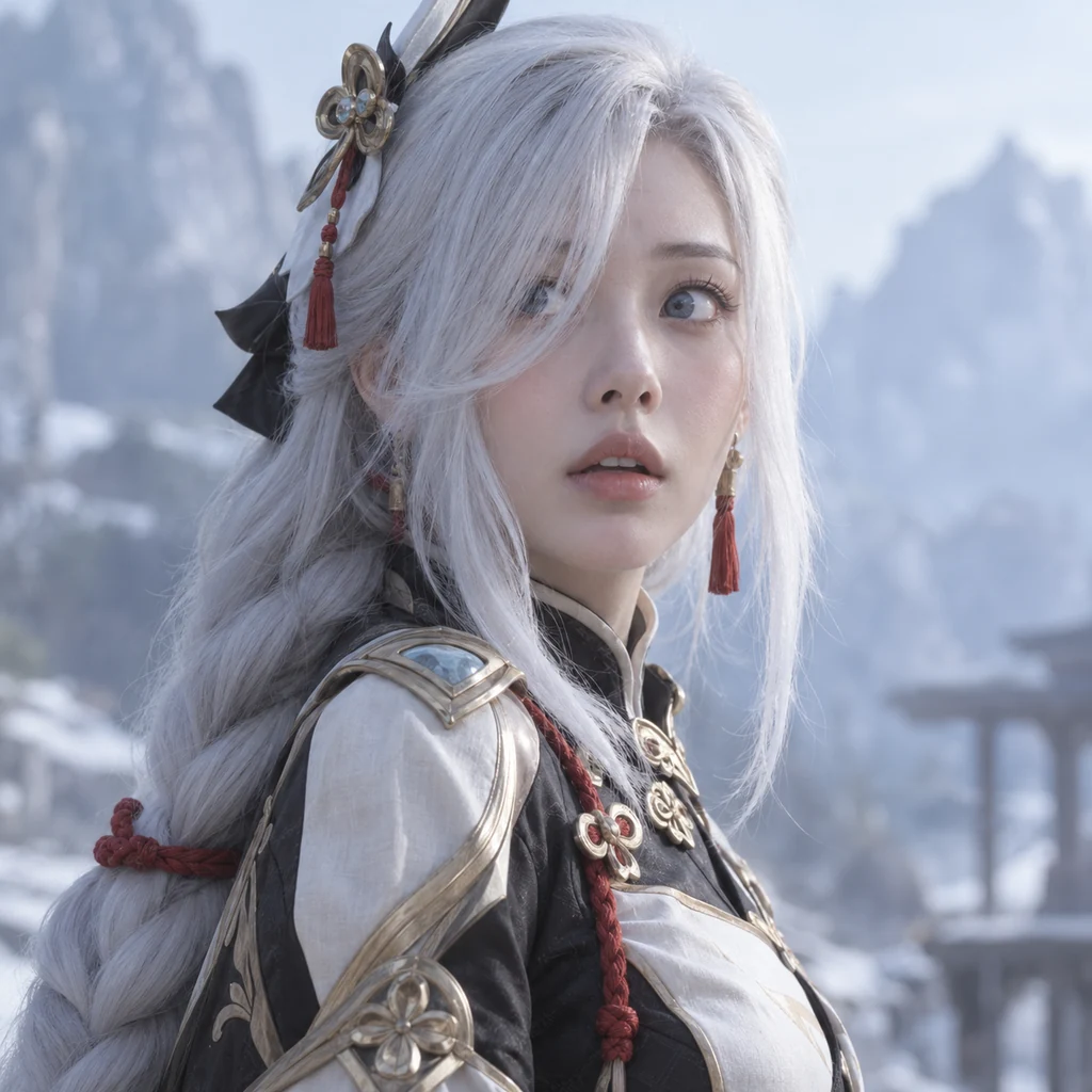 Shenhe live-action AI portrait