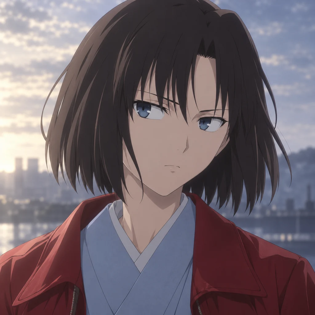 Shiki Ryougi AI 辅助角色插画