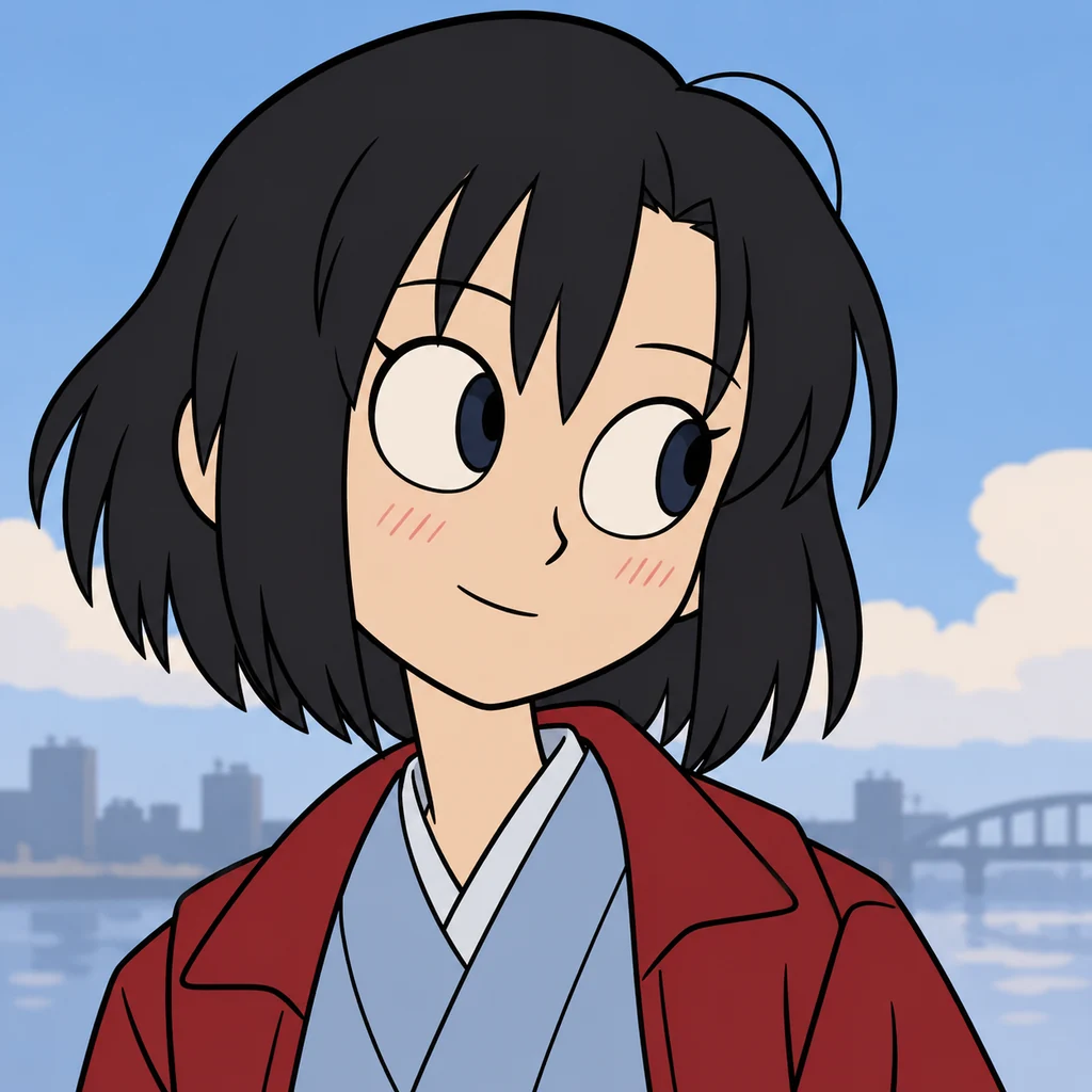 Shiki Ryougi AI 辅助角色插画