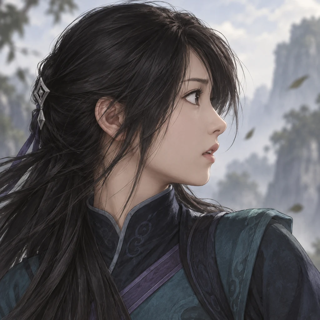 석란 AI 辅助角色插画