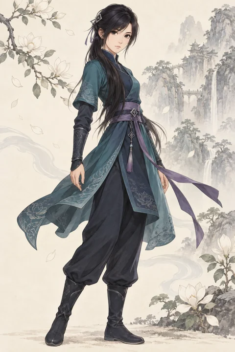 석란角色示意插画